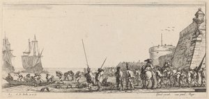 Gemiye Nezaret Eden Askerler, 1644. by Stefano della Bella