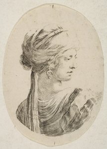 Sarıklı sultan, profilden sağda, 'Pers s..., 1649-50'de birkaç kafadan. by Stefano della Bella