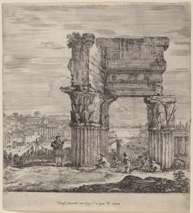 Concord Tapınağı ve Roma Forumu by Stefano della Bella