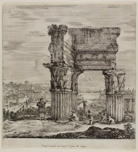 Concordia Tapınağı ve Roma Forumu by Stefano della Bella
