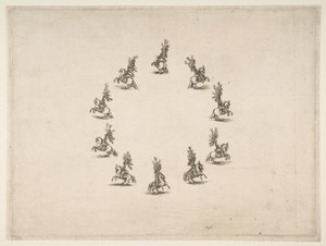 Bir Çember Oluşturan On Cavaliers, 1652. by Stefano della Bella