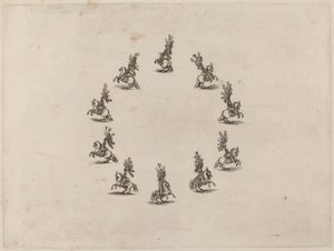 Bir Çemberde On Cavaliers by Stefano della Bella