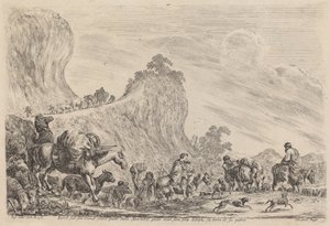 Yakup'un Mısır'a Ayrılışı, muhtemelen 1647. by Stefano della Bella