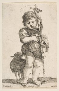 Küçük Vaftizci Yahya, Cüppesini Tutarken, yaklaşık. 1649. by Stefano della Bella