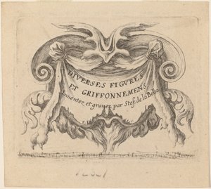 Çeşitli Şekiller ve Doodles için Başlık Sayfası, 1646. by Stefano della Bella