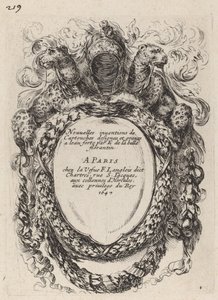 Kartuşların Yeni Buluşları için Başlık Sayfası, 1647. by Stefano della Bella