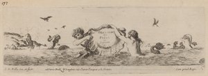 Frizler ve Fogliani Süsleri için Başlık Sayfası, muhtemelen 1648. by Stefano della Bella