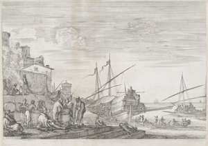 Livorno limanında iki kadırga gemisi Livorno Limanı (dizi başlığı) Vues de port de Livourne (dizi başlığı) by Stefano della Bella