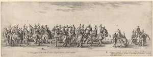 Yirmi Sayfa Beş Türk Atı, 1633. by Stefano della Bella