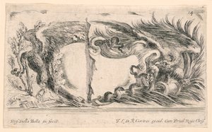 Rozetlerin İki Yarısı, No. "Raccolta di varii cappriccii et yeni buluşu di cartelle et süs" den 14 by Stefano della Bella