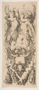 Süsleme Baloncuklarına Dönüşen Vücutları Olan İki Kanatlı Çocuk, ca. 1653. by Stefano della Bella