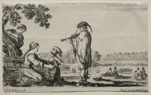 Çeşitli Figürler ve Manzaralar: Bir Kemancı, 1649. by Stefano della Bella