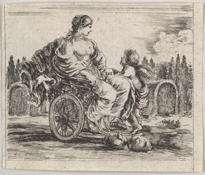 "Mitoloji Oyunu"ndan Venüs, Jeu de la Mythologie, 1644. by Stefano della Bella