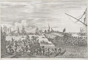 Livorno limanında bir kadırga gemisinin kalkışı Livorno Limanı (seri başlığı) Vues de port de Livourne (seri adı) by Stefano della Bella