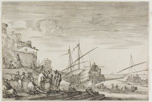 Livorno Limanı Manzaraları: Limana Bakan Evler by Stefano della Bella