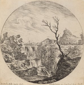Üç Katlı Şelale, 1646. by Stefano della Bella