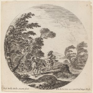 Rüzgarda Üflenen Atlılar, 1646. by Stefano della Bella