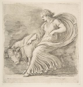 Boğayı Durdurmaya Çalışan Genç Kadın, ca. 1660. by Stefano della Bella