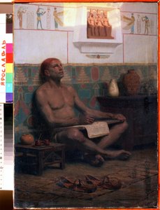 Kraliyet Kâtibi Rahotep (Eski Mısır'ın 17. Hanedanı) (Kraliyet Kâtibi Rahotep). Stepan Vladislavovich Bakalovich'in (1857-1947) tablosu. Tuval üzerine yağlı boya, 48 x 33 cm