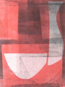 Kase ve Sürahi, 2015 (kağıt üzerine monoprint) by Stephen Dow