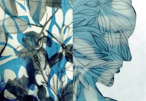 La Foret IX, 2017 (monoprint  kolaj) by Stephen Dow