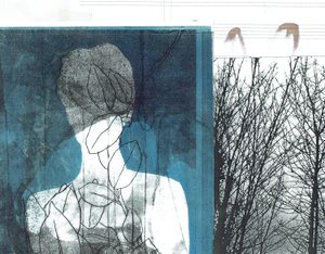 La Foret I, 2016 (monoprint  kolaj) by Stephen Dow