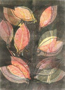 Gece Yarısı Bahçesi V, 2015 (kağıt üzerine monoprint) by Stephen Dow