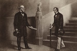 Gladstone ve Disraeli, Beaconsfield (fotogravür) by Stephen James (after) Ferris