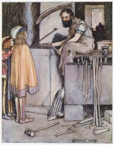 Ejderha Avcısı Siegfried için çizim (renkli taş) by Stephen Reid