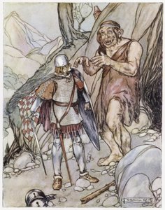 Ejderha Avcısı Siegfried için çizim (renkli taş) by Stephen Reid