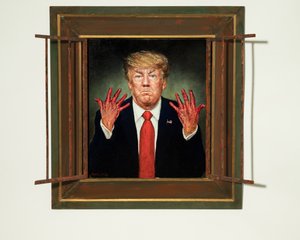 Trump Indited, 2020 (panel üzerine yağ)