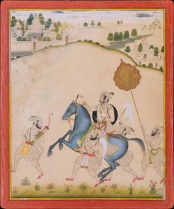 Maharana Amar Singh II Jodhpur Atı Binmek, yaklaşık. 1700-1710. by Stipple Master