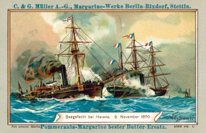 Havana'da deniz savaşı, 9 Kasım 1870 (chromolitho)