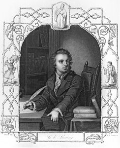 Gotthold Ephraim Lessing (1729-1781), Albert Henry Payne (1812-1902) tarafından oyulmuş by Storck