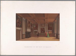 Grafelijke Zalen Raadkamer van den Hove van Holland'daki Konsey Odası'nın iç görünümü (nesne üzerindeki başlık) by Stortenbeker and Heijligers