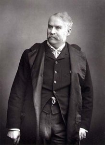 Sir William Schwenck Gilbert (1836-1911), oyun yazarı, portre fotoğrafı (s/b fotoğraf)