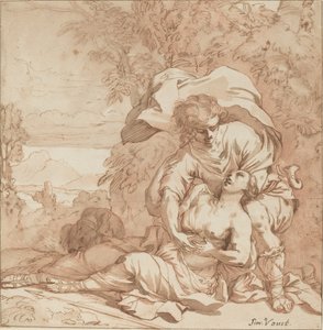 Procris ve Cephalus (?) by Studio of Simon Vouet