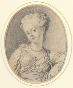 Bayan Kafası by Style of Gabriel Jacques de Saint Aubin