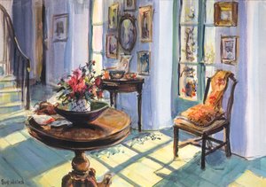 Vanessas güneşli salon, 1995, (kartta guaj) by Sue Wales