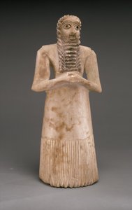 Daimi Erkek Tapınan, Erken Hanedan, MÖ 2900-2600 dolayları (alçıtaşı kaymaktaşı, kabuk, siyah kalker, bitüm) by Sumerian