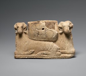 İki koç tarafından desteklenen gemi, c. MÖ 2600–2500 (alçıtaşı kaymaktaşı) by Sumerian Sumerian