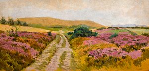 Heather ile Manzara (kağıt üzerine sulu boya) by Sunderland Rollison