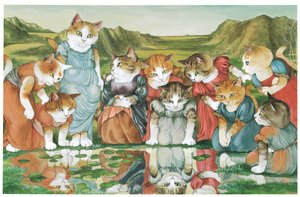 Pre-Raphaelite Cats