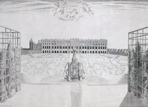 Hampton Court Güney Cephesi, 1830 dolayları by Sutton Nicholls