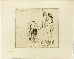 İki Kadın Kendilerini Kurutuyor by Suzanne Valadon