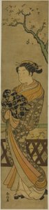 Kiraz Ağacının Altında Nezaket Geçidi by Suzuki Harunobu