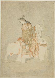 Beyaz Fil üzerinde fahişe by Suzuki Harunobu