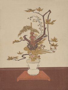 Ike-no-bo Tarzında Ike Bana Çiçek Aranjmanı, muhtemelen 1765., muhtemelen 1765. by Suzuki Harunobu
