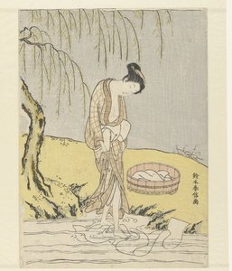 çarşaf yıkama kadın by Suzuki Harunobu