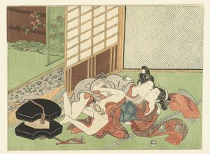 Aşk çifti tatami paspaslar üzerinde.